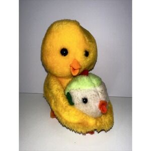 Vintage 70's/80's Plush‎ amscan Chick With Cuddle Wit Fish(?) HTF